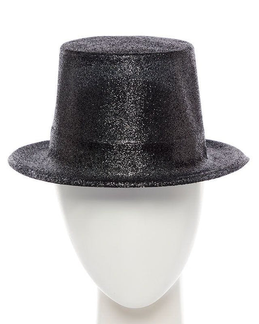 Black Glitter Top Hat