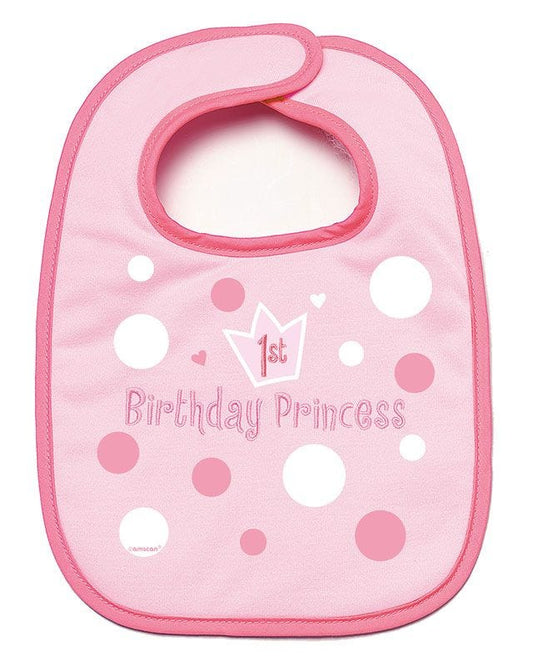 Princess 1st Birthday Fabric Bib