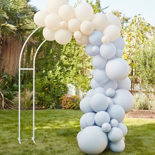 Blue and Nude Balloon Arch Kit - 75 Balloons