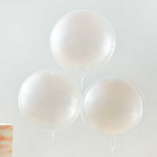 Peach Sprayed Orb Balloons - 22" Latex (3pk)