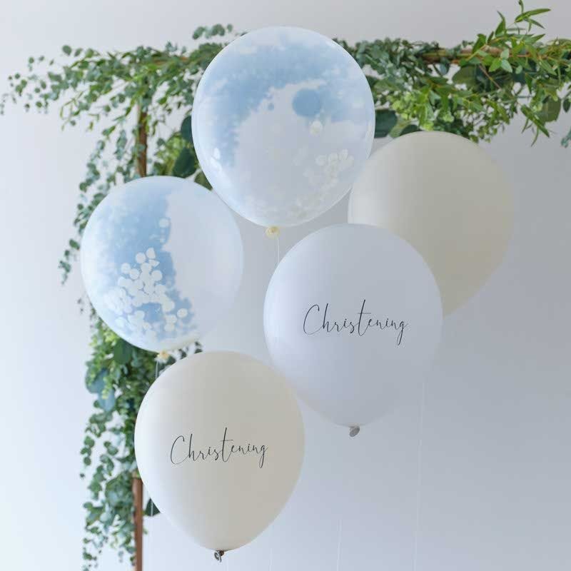 Christening Balloon Bouquet - 12" Latex (5pk)