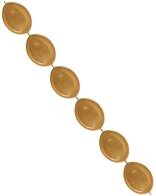 Link-O-Loon Latex Balloons 6" Metallic Gold (100pk)