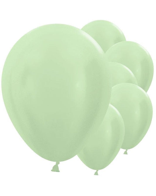 Satin Green Balloons - 12" Latex (25pk)