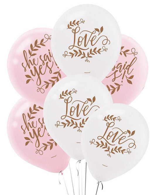 Love & Leaves Balloons - 11" Latex (6pk)