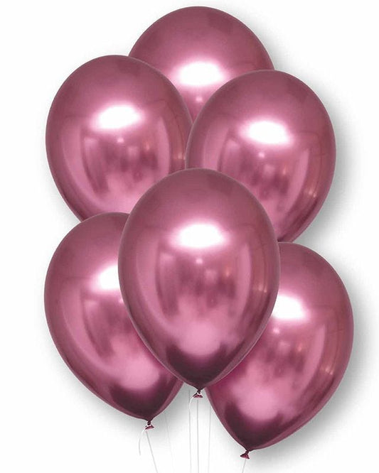 Flamingo Pink Satin Luxe - 11" Latex Balloons (6pk)