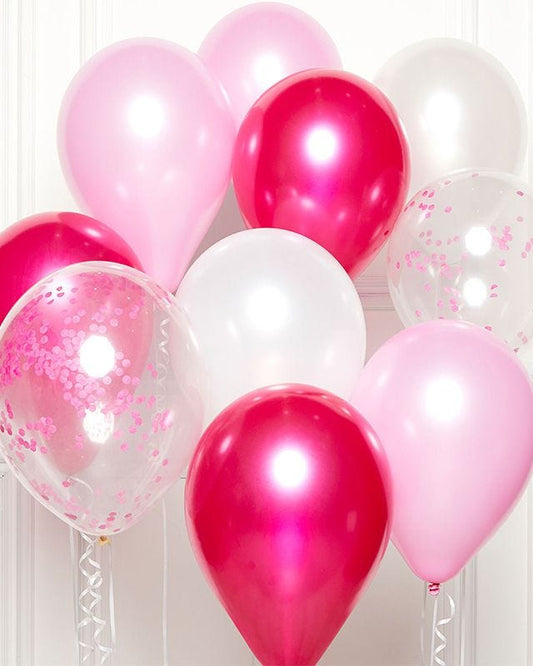 Pink Assorted 11" Latex Balloon Kit (11pcs)