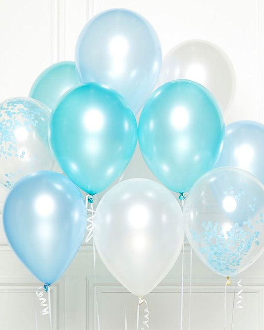 Blue Assorted 11" Latex Balloon Kit (11pcs)