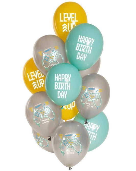 Birthday Gamer Balloons - 12" Latex (12pk)