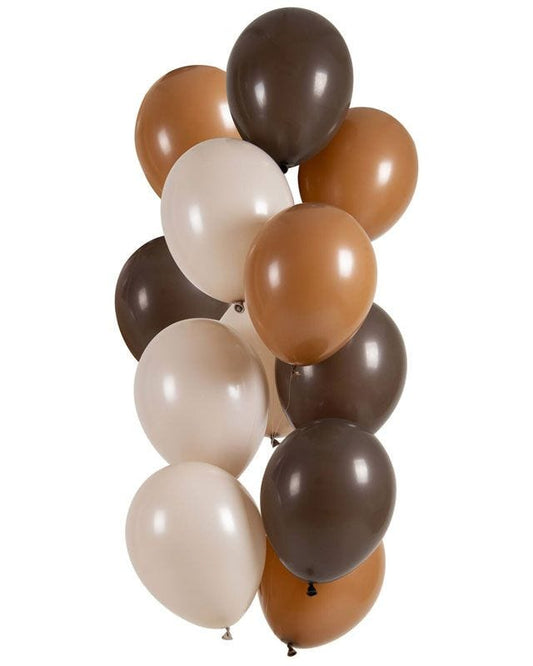 Mocha Chocolate Balloons - 12" Latex (12pk)