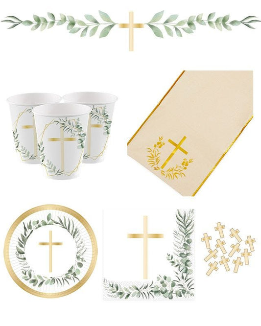 Botanical Celebration Cross Deluxe Party Pack for 8