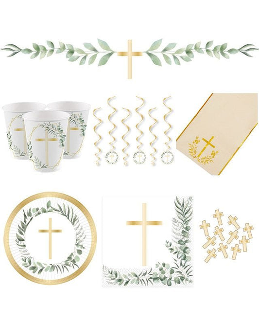 Botanical Celebration Cross Deluxe Party Pack for 16