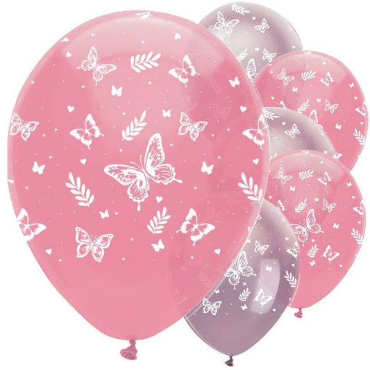 Butterfly Shimmer Balloons - 12" Latex (6pk)