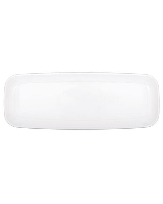White Plastic Serving Platter - 16.5cm x 44.4cm