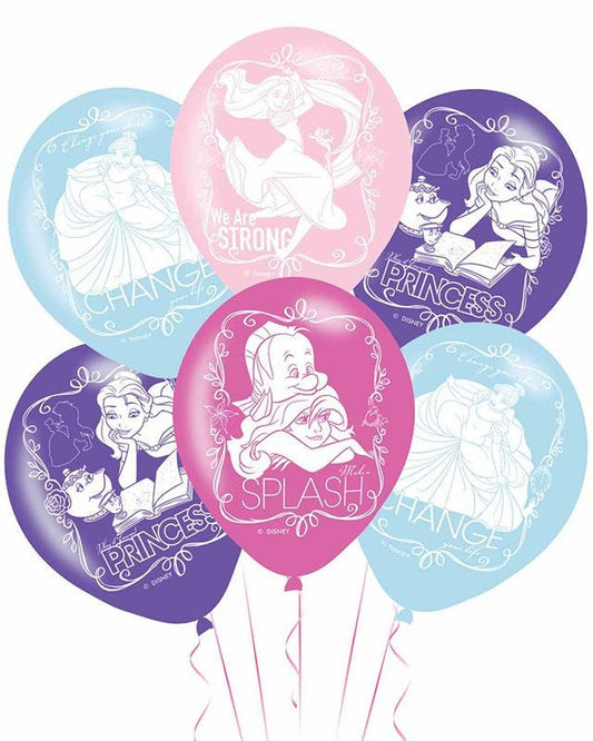 Disney Princesses Assorted 11" Latex Balloons (6pk)