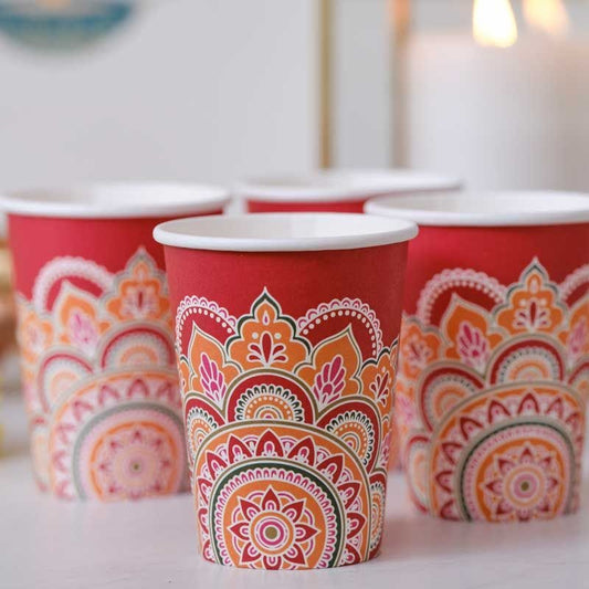 Diwali Paper Cups - 266ml (8pk)