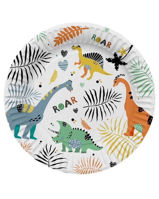 Dino Roars Paper Plates - 23cm (8pk)