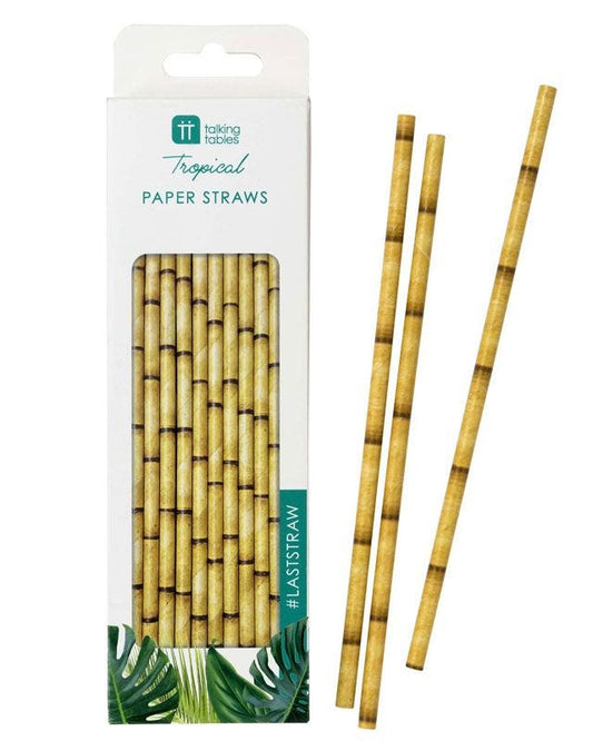 Bamboo Effect Paper Straws (30pk)