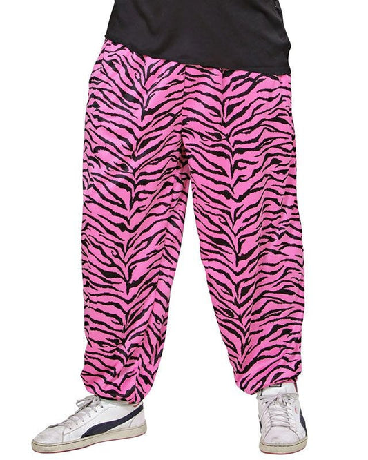 80s Pink Zebra Pants - Adult Costume