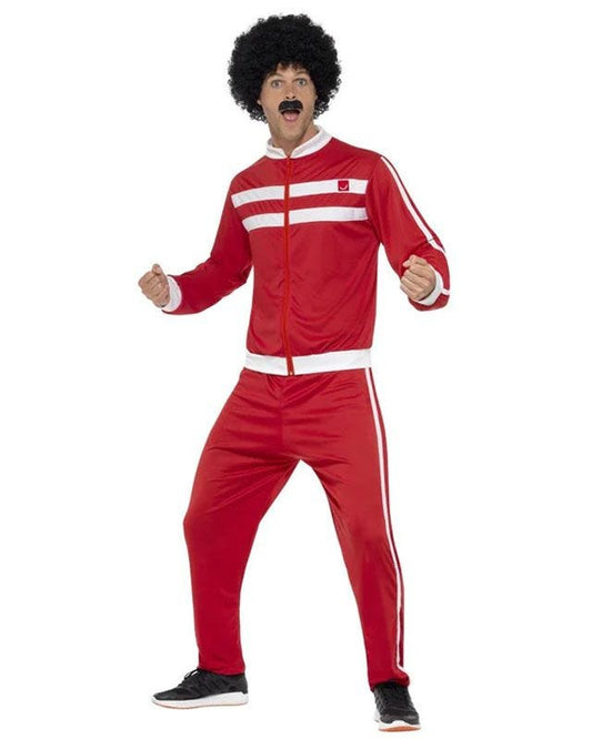 80s Red Shell Suit -Adult Costume