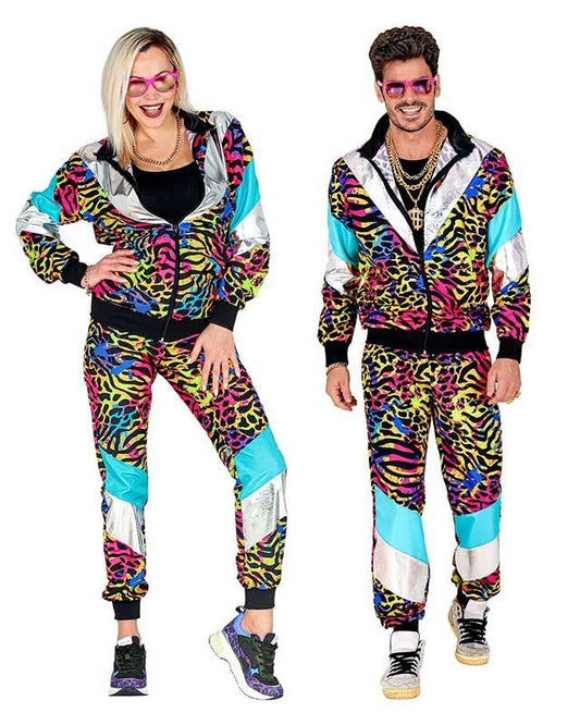 80s Animal Print Shell Suit - Adult Costume