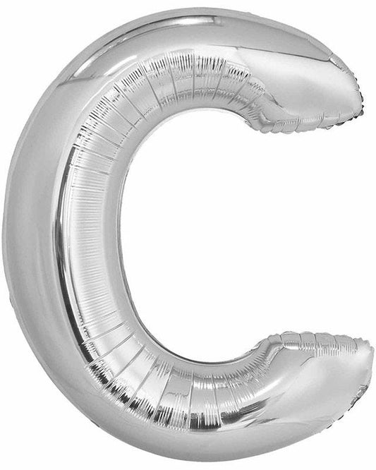 C Silver Letter Balloon - 34" Foil