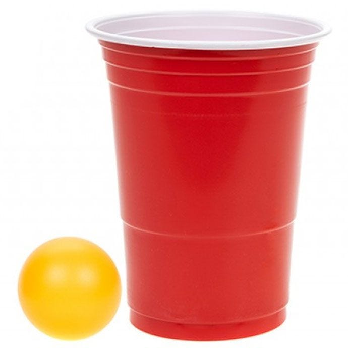Beer Pong Set with 12 Cups & 6 Balls
