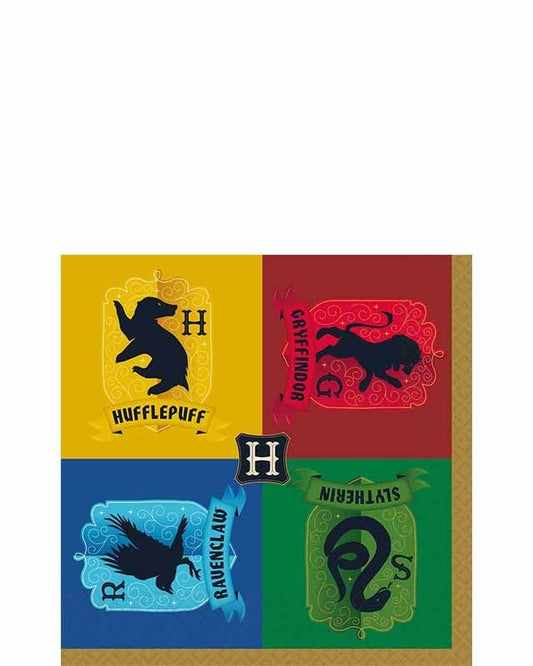 Harry Potter Houses Paper Napkins - 33cm x 33cm (16pk)