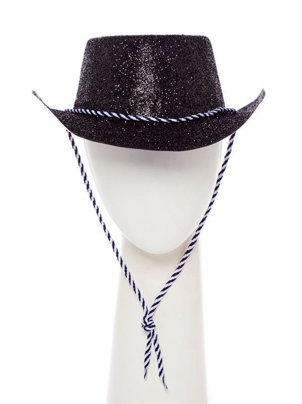 Black Glitter Cowboy Hat