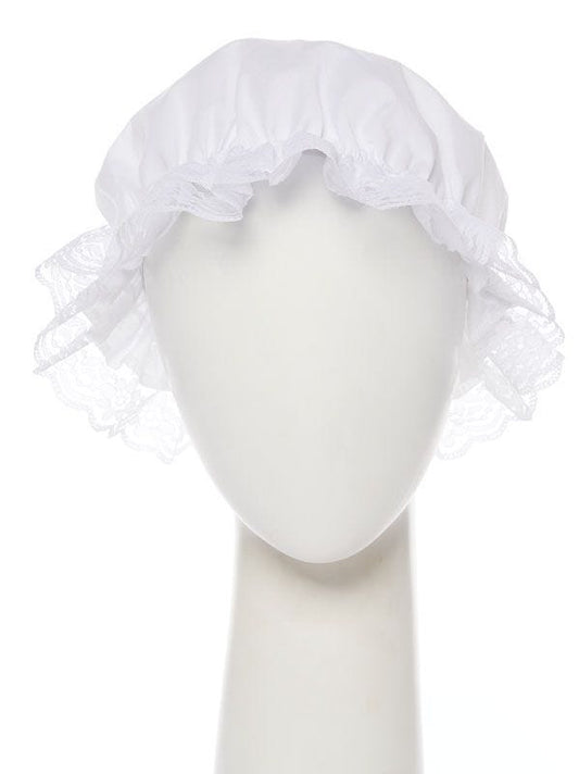 White  Victorian Mop Hat