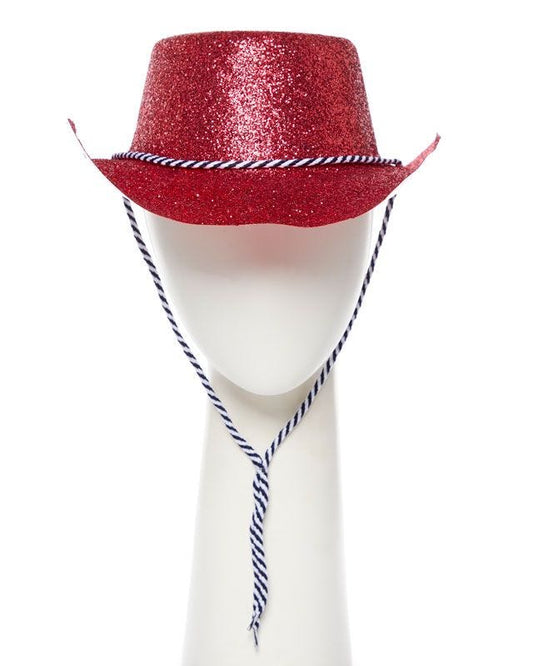 Red  Glitter Cowboy Hat