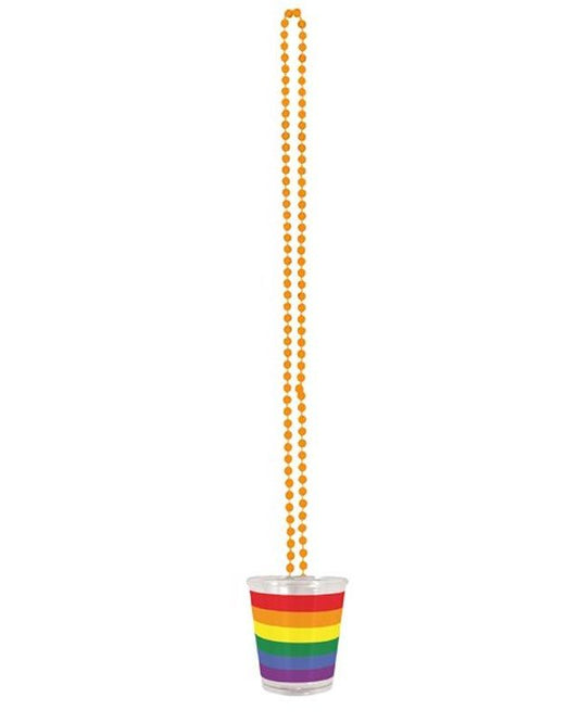 Rainbow Pride Glass & Necklace