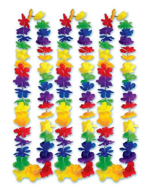 Multi Coloured Flower Leis (25pk)