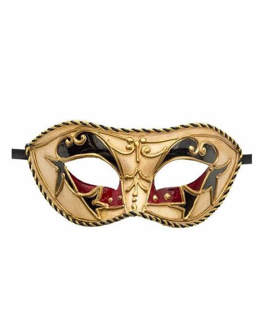 Red & Black Venetian Masquerade Mask