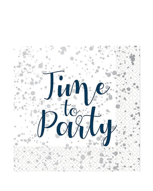 Time to Party Paper Napkins 33cm (16pk)