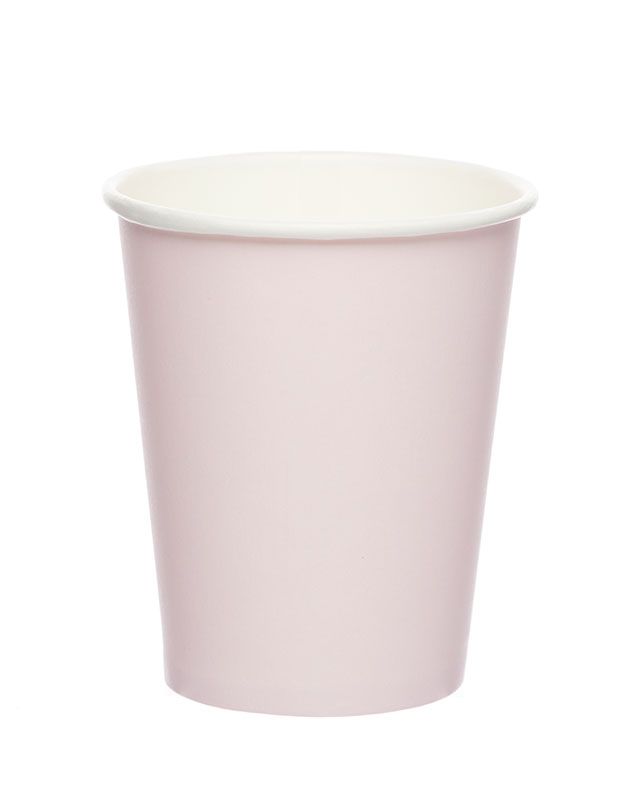 Baby Pink Paper Cups - 237ml (8pk)