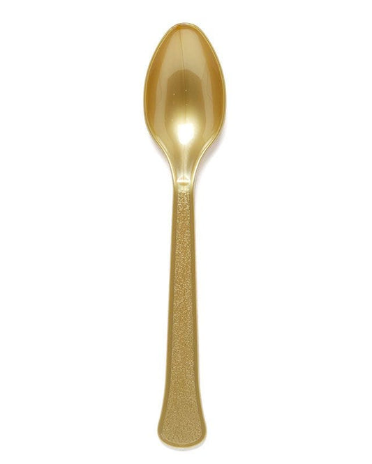 Gold Reusable Plastic Spoons (24pk)