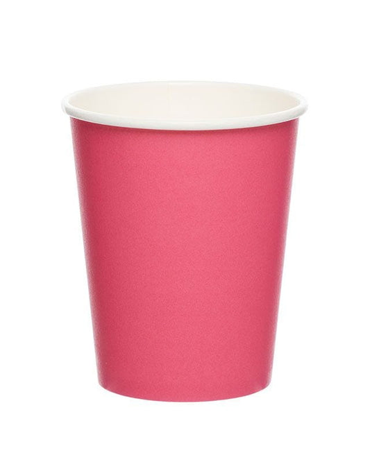 Bright Pink Paper Cups - 237ml (8pk)