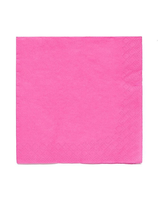 Bright Pink Paper Napkins 3ply - 33cm (20pk)