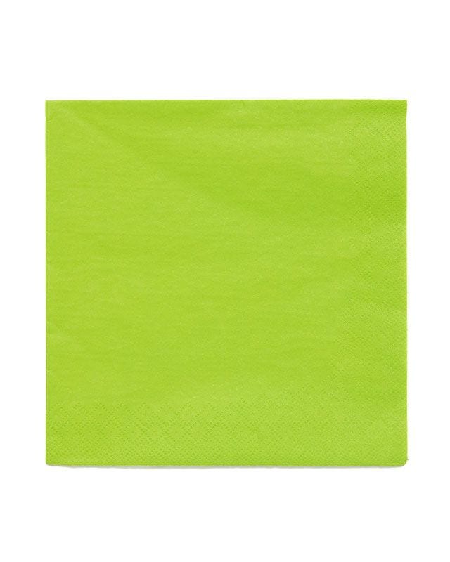 Lime Green Paper Napkins 3ply - 33cm (20pk)