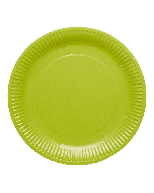 Lime Green Paper Plates - 23cm (8pk)