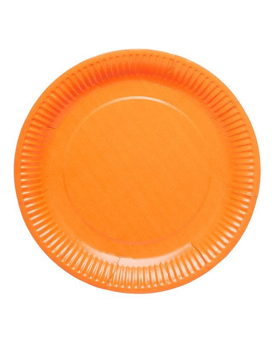 Orange Paper Plates - 23cm (8pk)