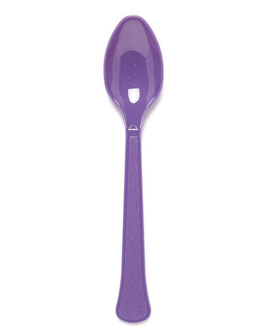 Purple Reusable Plastic Spoons (24pk)
