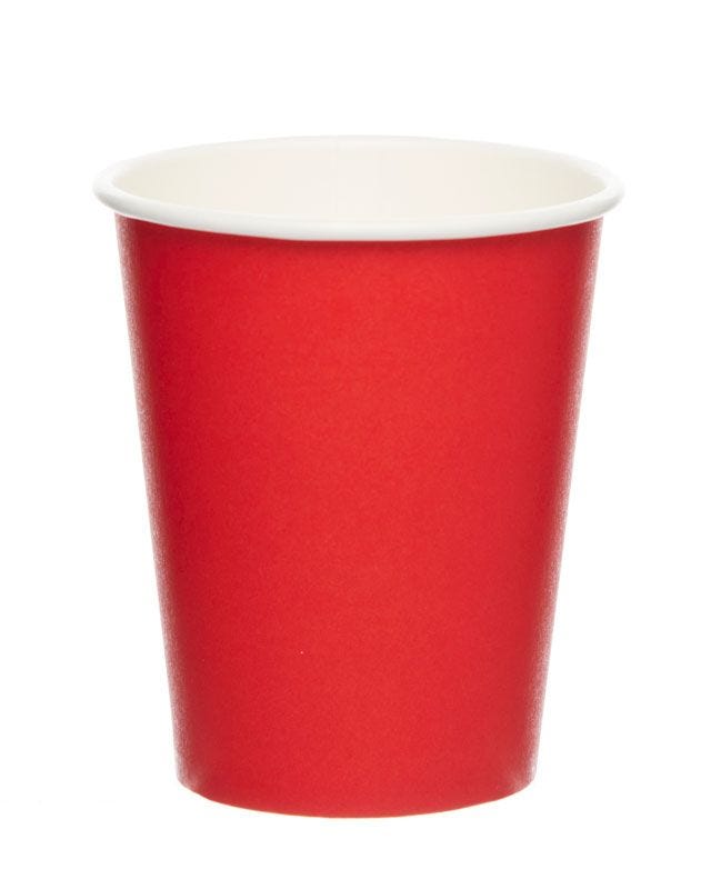 Red Paper Cups - 237ml (8pk)