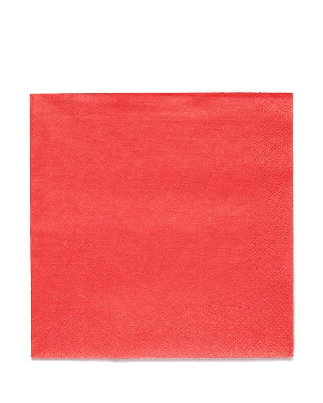 Red Paper Napkins 3ply - 33cm (20pk)