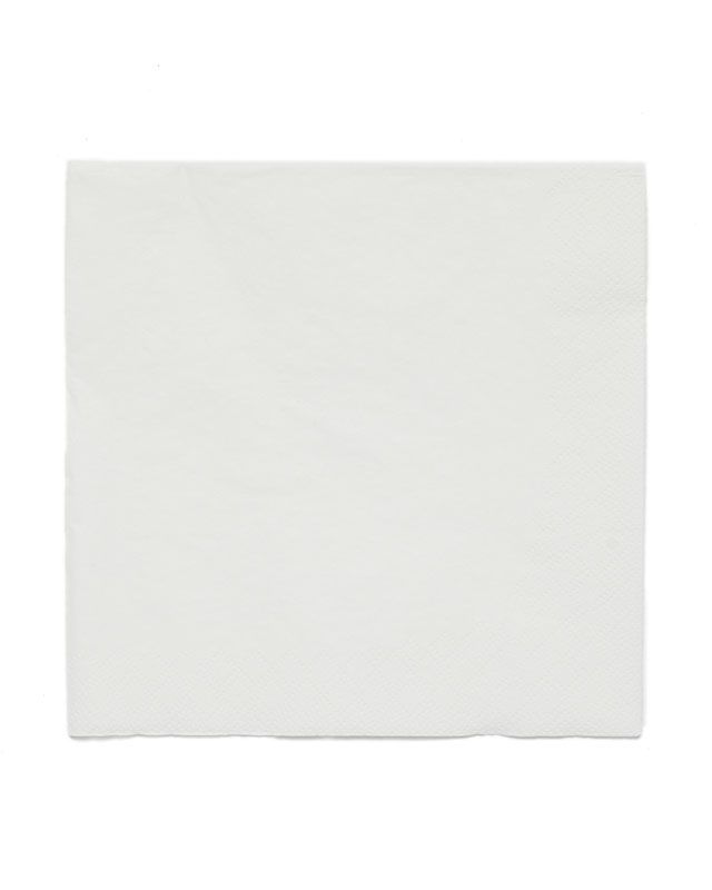 White Paper Napkins 3ply - 33cm (20pk)