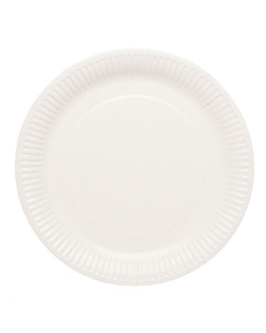 White Paper Plates - 23cm (8pk)