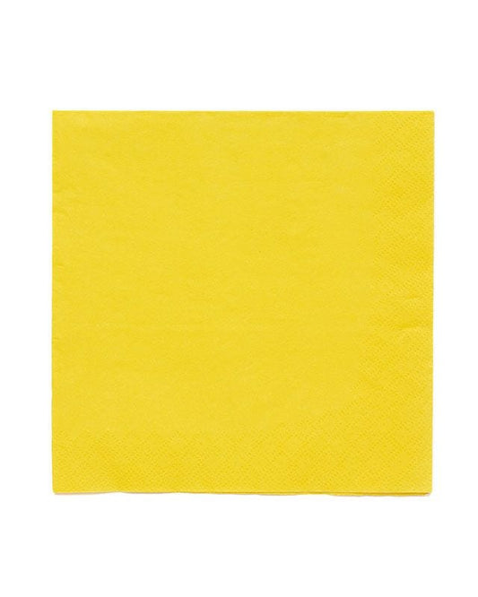 Yellow Paper Napkins 3ply - 33cm (20pk)