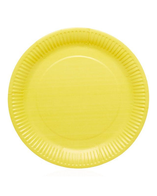 Yellow Paper Plates - 23cm (8pk)