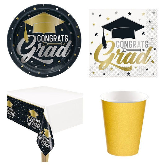 Stars & Caps Graduation Tableware Kit