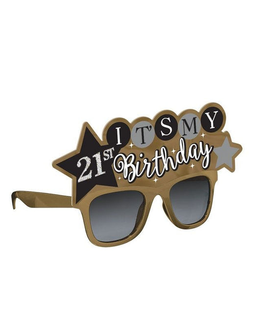 Gold Sparkling Celebration Add an Age Party Glasses